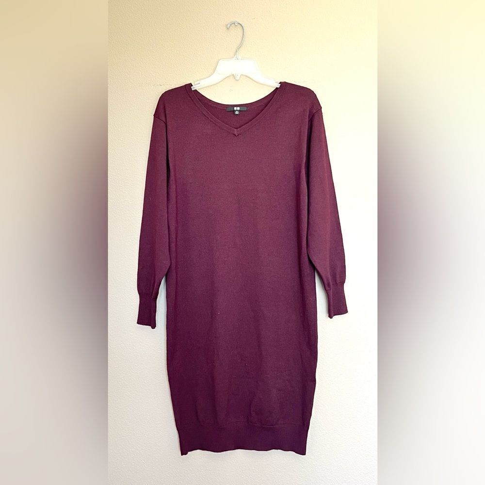 Uniqlo Burgundy Sweater Dress